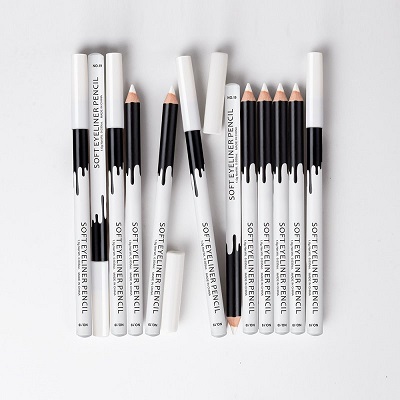 24 Pcs White Eyeliner Pen Waterproof Long-lasting